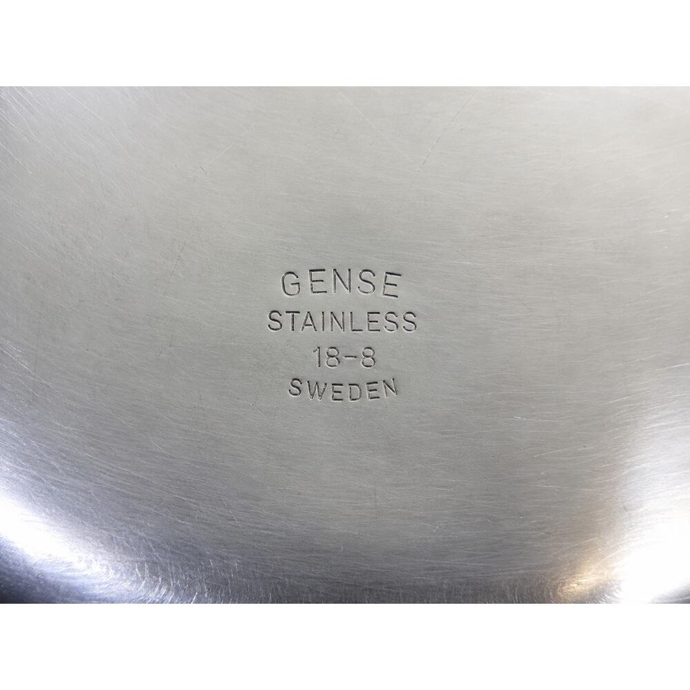 Vintage Gense Sweden 18/8 Stainless Carving Platter Wood Board MCM 19" - Picture 5 of 5